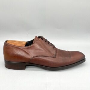To Boot New York Mens 12 Buchanan Plain Toe‎ Derby Brown Leather Oxford Dress